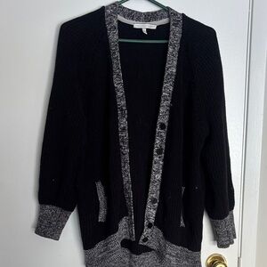 Victoria's Secret Black and Gray Knit Cardigan